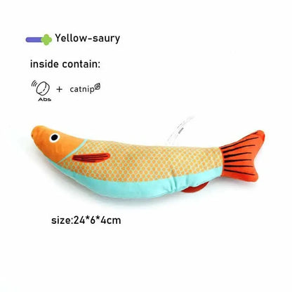 Cat Toy Catnip 3D Simulation Fish Goldfish Kitten Toys Pillowfish Interactive Sounding Cat Chew Bite Pet Plush Toys Cat Supplies