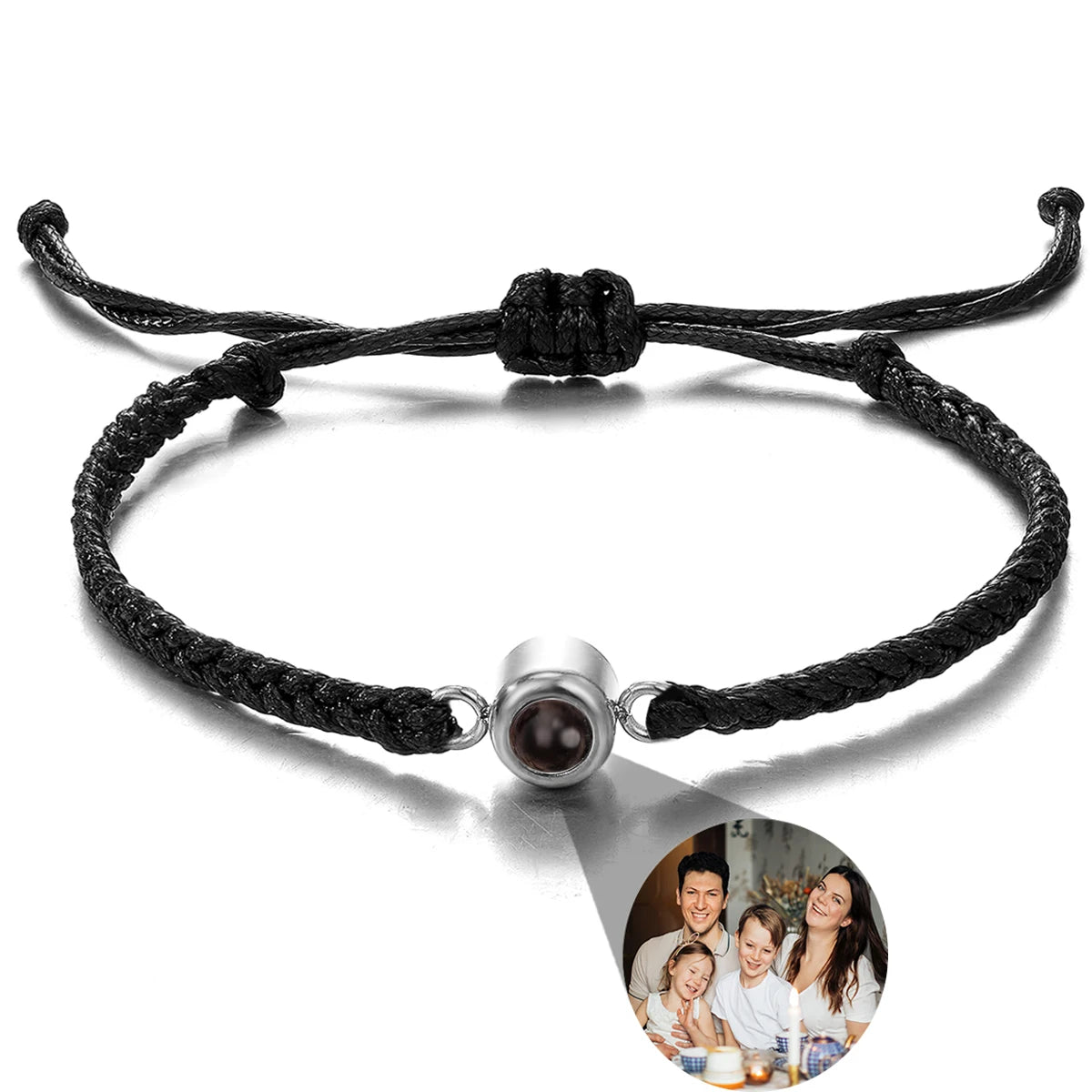 Wholesale Men's Projection Bracelets Stainless Steel Custom Projection Bracelets Woven Photo Bracelets Commemorative Gifts