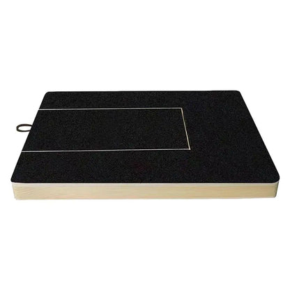 Dog Nail Scratch Board Nail Trim Pad Pull-Out Wooden Pet Scratching Board Toy Built-in Treat Box Dog Sandpaper Board Scratcher