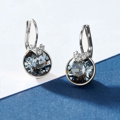 Fashion Small Bella Boucle D'oreille Femme made with Crystal from Austria for Women Wedding Party Jewelery Accessory Bijoux Gift