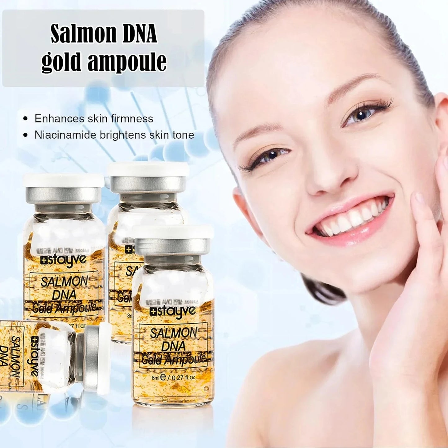 Stayve Salmon DNA Golden Ampoule Serum – Moisturising, Lifting & Firming Facial Care