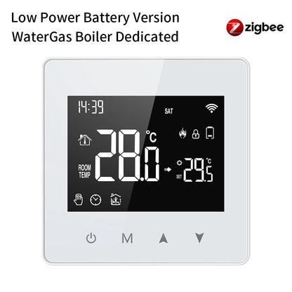 AVATTO Tuya WiFi/ZigBee Smart Thermostat Low Power Battery Water Gas Boiler Temperature Controller For Alexa Google Home Alice