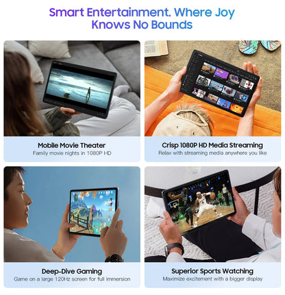 Blackview MEGA 1 Tablet - 11.5" 2.4K 120Hz Display 8GB 256GB 50MP+13MP Camera 8800mAh 33W Fast Charging