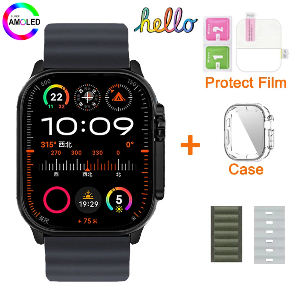 2025 Hello Watch 3 Plus Ultra Upgrade SmartWatch Original 49mm AMOLED 4G ROM NFC GPT Compass Photo Album Local Music Men Watch
