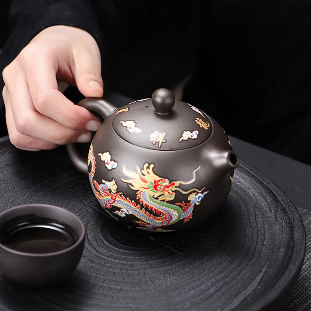 Chinese Style Color-changing Purple Clay Teapot Anti-Scald Handle Tea Brewer Teapots Kettle Gift Tea Set Ceramics And Pottery