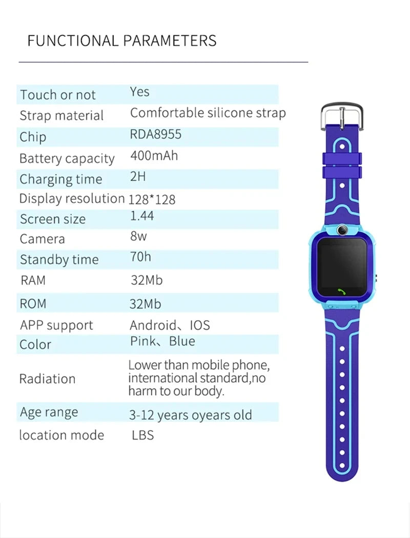 Xiaomi Kids Smart Watch SOS GPS Location 4G Sim Card Call Child Smart Watch Camera Waterproof Boys Girl Gift For Ios Android NEW
