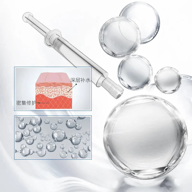 Multi-milliliter HA lip liquid cosmetics serum Prefilled glass syringe Disposable sterile tattoo tool