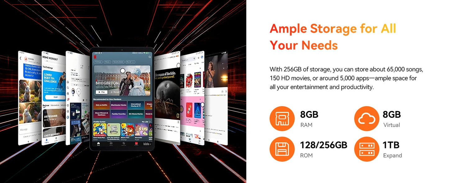 BNCF BPad Mini 8.4" 2K IPS Tablet - Android14 8GB RAM Snapdragon SMD685 6050mAh 4G LTE Widevine L1