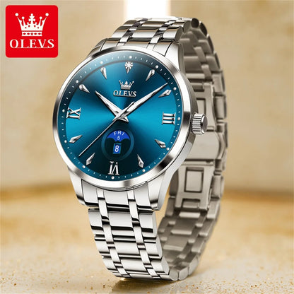 OLEVS brand luminous waterproof quartz watch dual calendar men's watch 3646