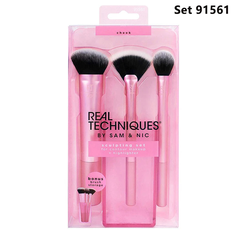 Real Techniques makeup brushes set for cosmetic foundation powder blush eyeshadow kabuki blending make up brush beauty tool 1415