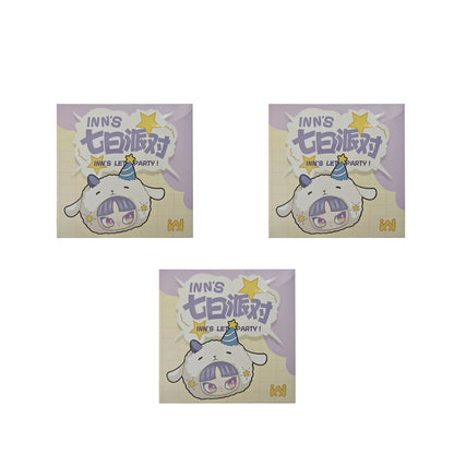 Inn The Party Series Plush Bag Pendant Blind Box Outdoor Soft Zipper Bag Cosmetics Wallet Cute Vinyl Plush Doll Girl Toys Gifts