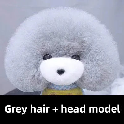 Pet simulated head hair fake dog head model beautician practice cutting dog hair dog body Wig Pet Grooming Trimming Practice