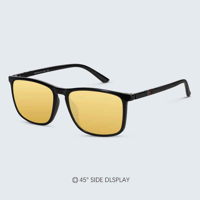 Fashion Men  Night Vision Glasses Women  Yellow Lens Anti-Glare Goggle Night Driving Sunglasses Eyewear  UV400