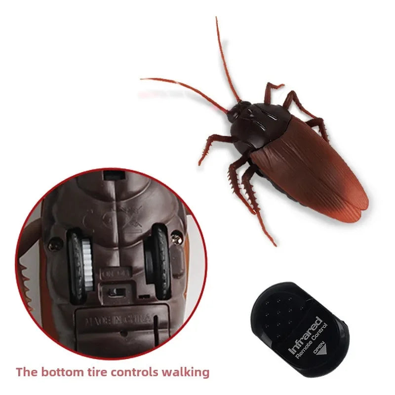 Trick Electric Cockroach Pet: RC Simulation Spider, Robotic Remote Ant Toy, Halloween Xmas Mini Gift, Adult Prank Insect
