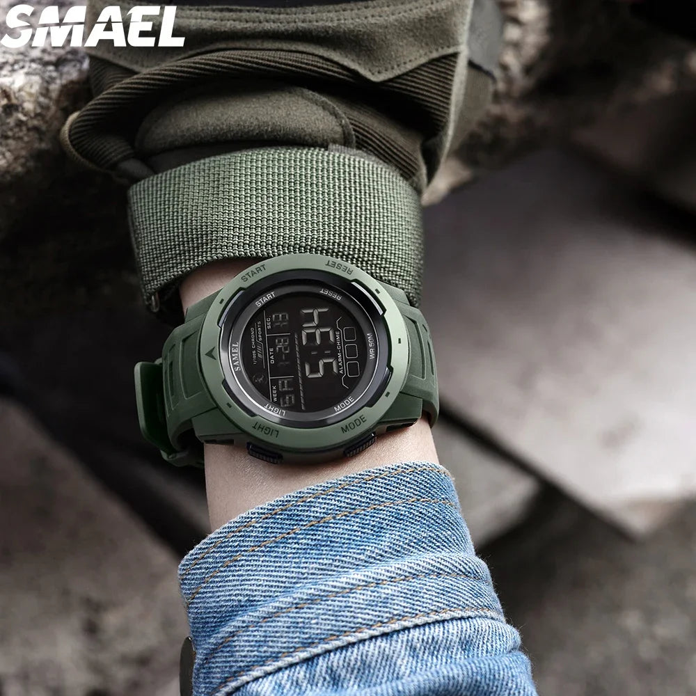 SMAEL 8105  Watch for Men Digital Watches Sports LED Wristwatches Men's 50m Waterproof Watch Digital Light Stopwatch