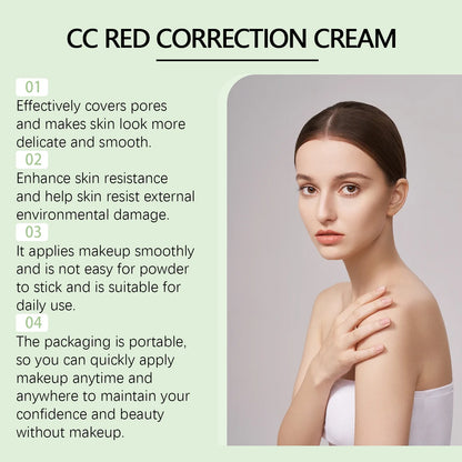 Centella Asiatica CC Cream Foundation Color Correcting Facial Repair BB Cream Full Coverage Natural Concealer Whitening Liquid