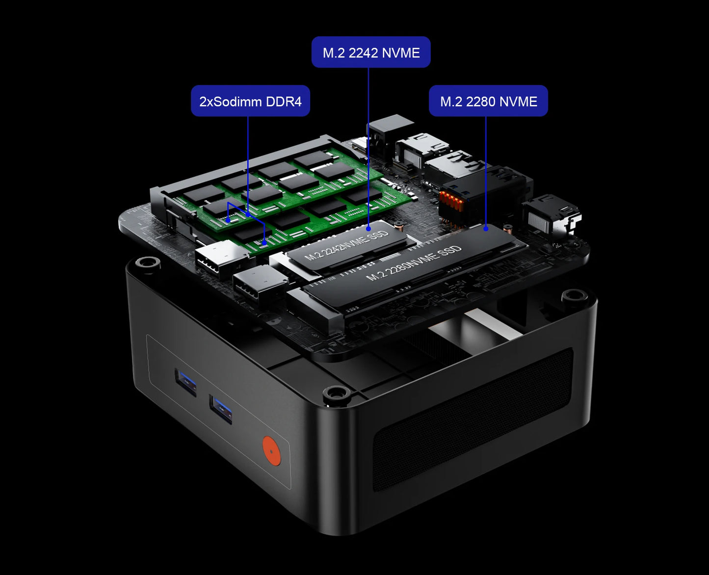 MLLSE G1 Pro Mini PC AMD Ryzen7 5700U DDR4 16GB RAM 512GB SSD WiFi6 BT5.2 Windows 11 Pro Mini Desktop Computer Gaming Work