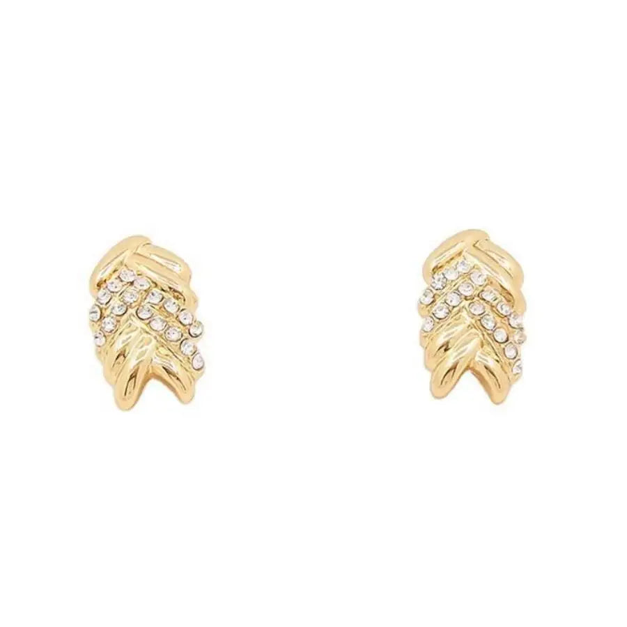 18K Gold Plated Crystal Rhinestone Necklace & Earrings Jewelry Set for Women