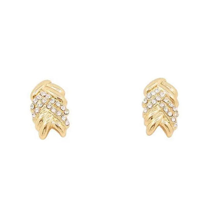 18K Gold Plated Crystal Rhinestone Necklace & Earrings Jewelry Set for Women