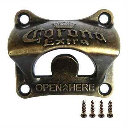1/2/4/8pcs Bottle Opener Wall Mounted Retro BBQ DIY Solid Beer Opener Tools Bar Decorative Beer Opener Kitchen Gadgets
