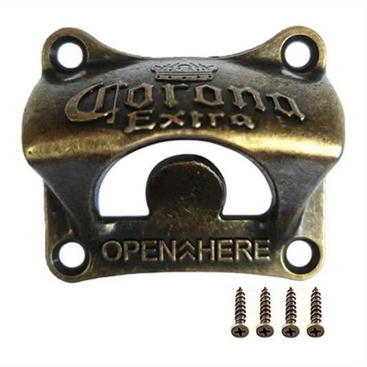 1/2/4/8pcs Bottle Opener Wall Mounted Retro BBQ DIY Solid Beer Opener Tools Bar Decorative Beer Opener Kitchen Gadgets