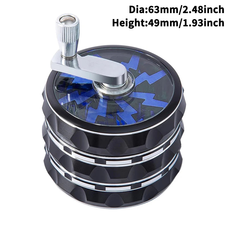 4 Layers Premium Zinc Alloy Herb Grinders for Smoking, Multifunctional Crusher,Grass Grinders,Tobacco Smoking Gadgets