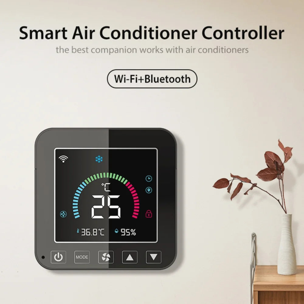Tuya WiFi Smart Air Conditioner LCD Touch Screen USB Temperature Humidity Controller IR Remote Controll for Google Home Alexa