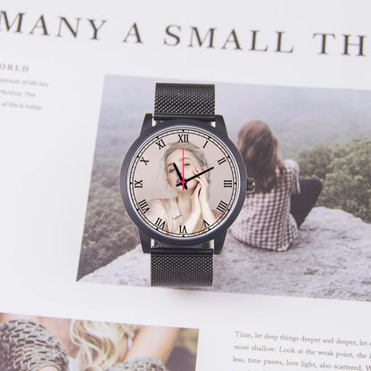 2025 Men's Watch Personalized Customizable Roman Font Quartz Wrist Campus Punk Cool Style Gift Festival Souvenir