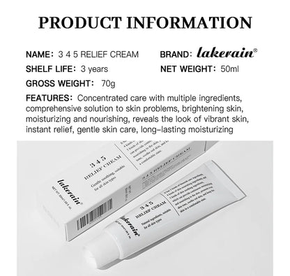 345 Relief Cream Address Blemishes Nourish Skin And Provide Moisturizing And Calming  Lifting Beauty Moisturizer Korean Product