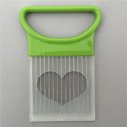 Effortlessly Slice Onions with this 1pc Colorful Onion Slicer Kitchen stainless steel potato chip onion holder for chopping assi