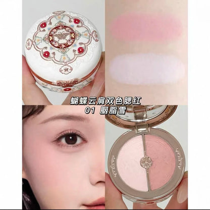 Flower Knows Powder Blusher Soft Matte Fog Cheek Blush Never Family Series   Relief Color Girl Natural Durable Naiwa Shop