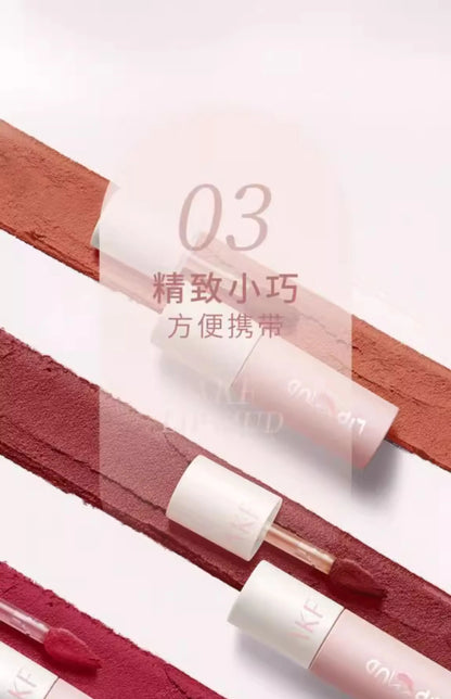 AKF Lip Mud Matte Velvet Soft Mist Lipstick Moisturizing Longlasting High Pigmented Lip Tint Lip Glaze Cosmetics Makeup