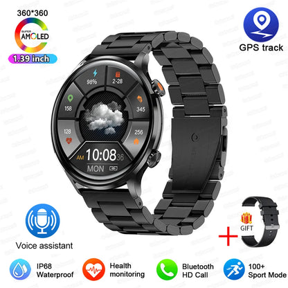 2026 AMOLED HD Smartwatch – GPS, Bluetooth Call, IP68 for Android & iOS