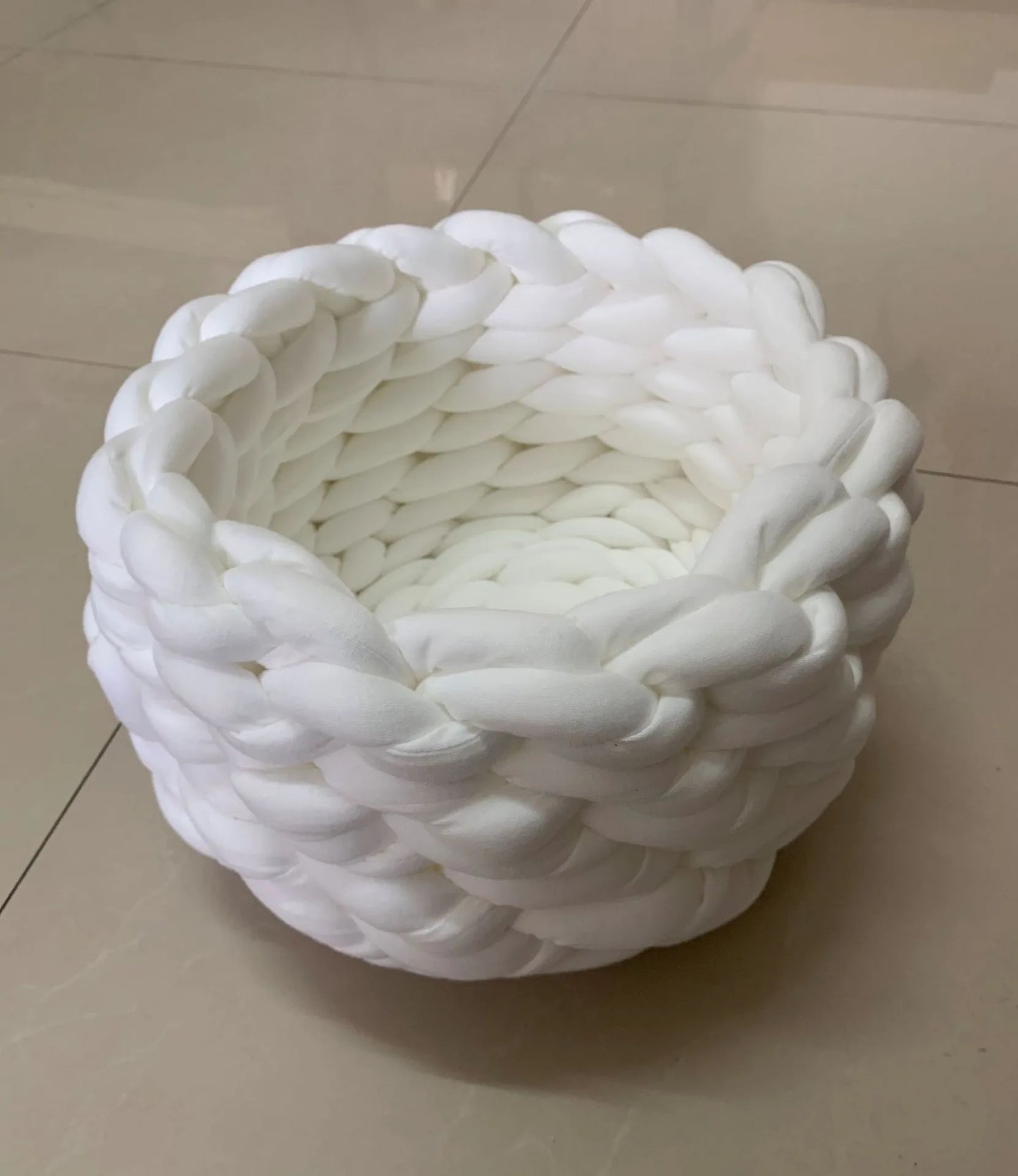 Weave Pet Nest Thick Line Dog Kennel Diameter 30-60cm Warm Detachable Washable Round Cat Bed Four Seasons Available Pet Supplies