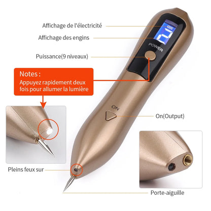 Laser Plasma Pen 9 Levels Freckle Remove Pen Wart Remover Tattoo Remover Instruments Skin Tag Removal Spot Beauty Care Tool