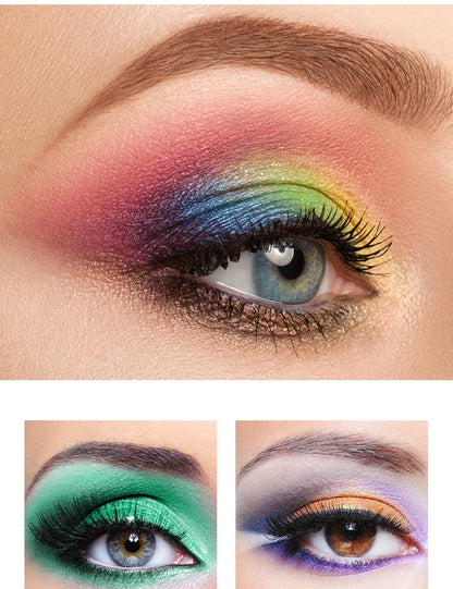 45 Color Eyeshadow Palette, Neon Glitter Matte Eyeshadow Natural Nude,Highly Pigmented Nude Warm Color Tone,Colorful Makeup