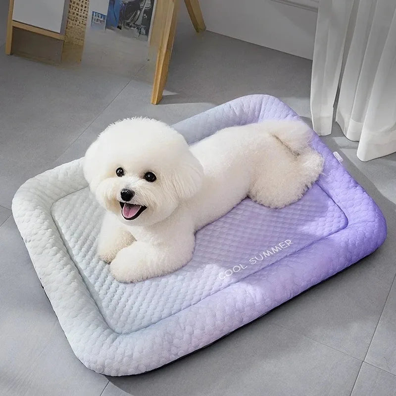 Summer Pet Ice Silk Dog Bed - Cooling Pad for Dogs & Cats, Pet Cool Nest & Ice Mat