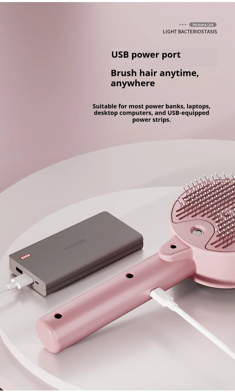 3in1 Cat Hair Brush Brush Pet Hair Remover steam Brush for Dogs Steamy Pet Brushs Anti-Static for Effective Hairs Removal Furry