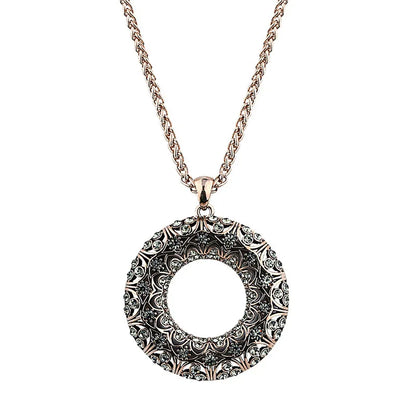 New Arrival Long Necklaces for Women 2024 Fashion Vintage Round Choker Collier Femme Statement Necklaces & Pendants Accessories