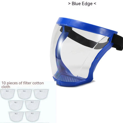 Transparent Facial Protector Super Protective Face Shield for Work Weed Whacking Anti-Fog Full Face Mask for Kitchen Oil Proof
