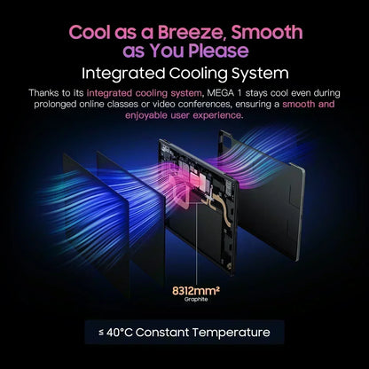 Blackview MEGA 1 Tablet - 11.5" 2.4K 120Hz Display 8GB 256GB 50MP+13MP Camera 8800mAh 33W Fast Charging
