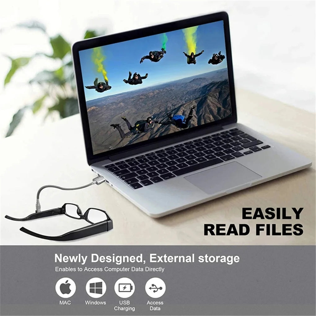 1080P HD Mini Camera Glasses DVR Glasses Camera Sports Video Glasses Outdoor Recorder Glasses Camera Conference Process