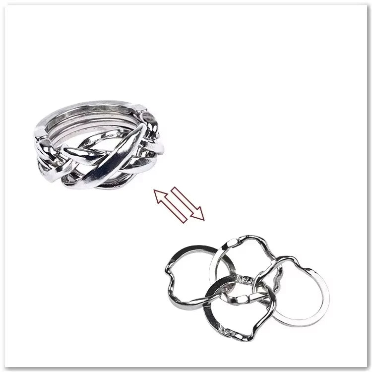 Creative IQ Metal Brain Teaser Puzzle – Magic Baffling Game Toy for Kids & Adults