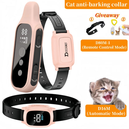 YHLC 800m Cat Anti Meowing Collar, Automatic No Shock Vibration Collar for Cats, Cat Trainer Designed Collar for Stop Meowing