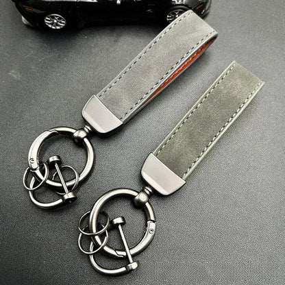 Custom Name Logo Leather Car Moto Keychain Personalized for Men and Women  Creative Simple Key Chains Gift