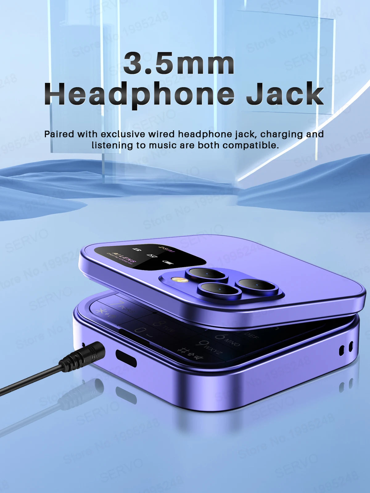 SERVO i16 Pro 2G GSM/4G LTE Network Small Flip Mobile Phone 2 SIM Standby Call Recording Speed Dial 1.77" Mini Folding Cellphone