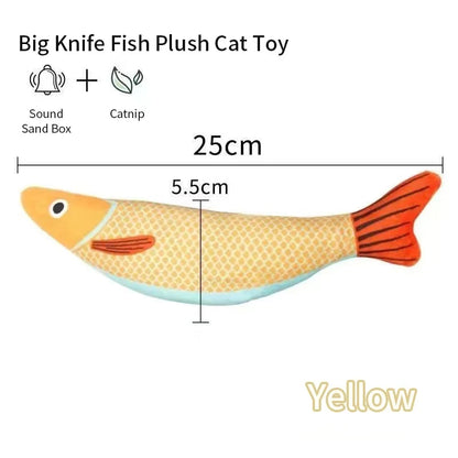 Cat Toy Catnip 3D Simulation Fish Goldfish Kitten Toys Pillowfish Interactive Sounding Cat Chew Bite Pet Plush Toys Cat Supplies