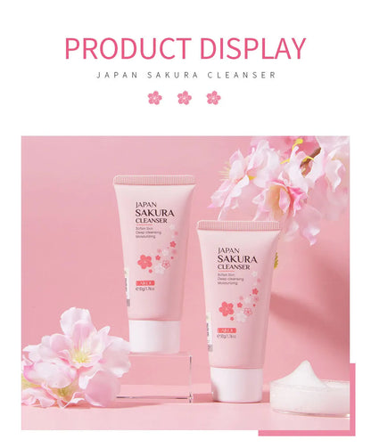 LAIKOU Sakura Facial Cleanser 50g – Deep Cleansing, Brightening & Moisturising