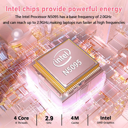 15.6" Narrow Bezel Laptop – Intel Celeron N5095, Up to 32GB RAM & 2TB SSD, Windows 11, Fingerprint Unlock