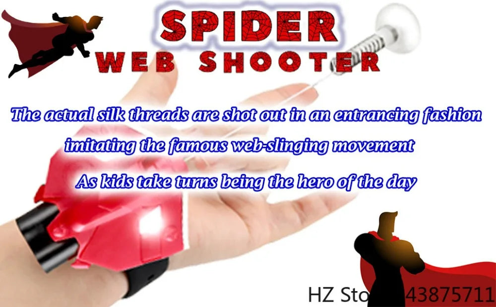 Spider Web Launcher with light String Shooters Toy Gadgets String Shooter Superhero Role-Play Cool Stuff Fun Toys Halloween Gift
